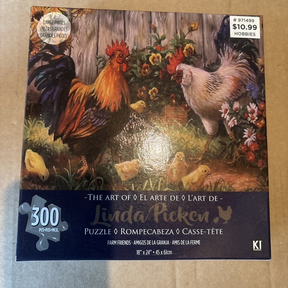 Karmin Intl -Linda Picken "Farm Friends" Puzzle 300‎ Pieces 18" x 24" NEW